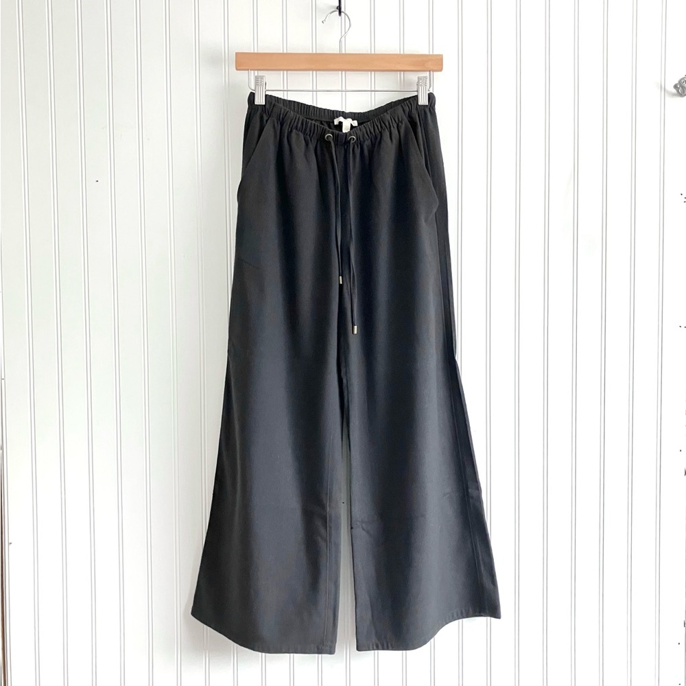 EILEEN FISHER Raw Silk Wide Leg Pants